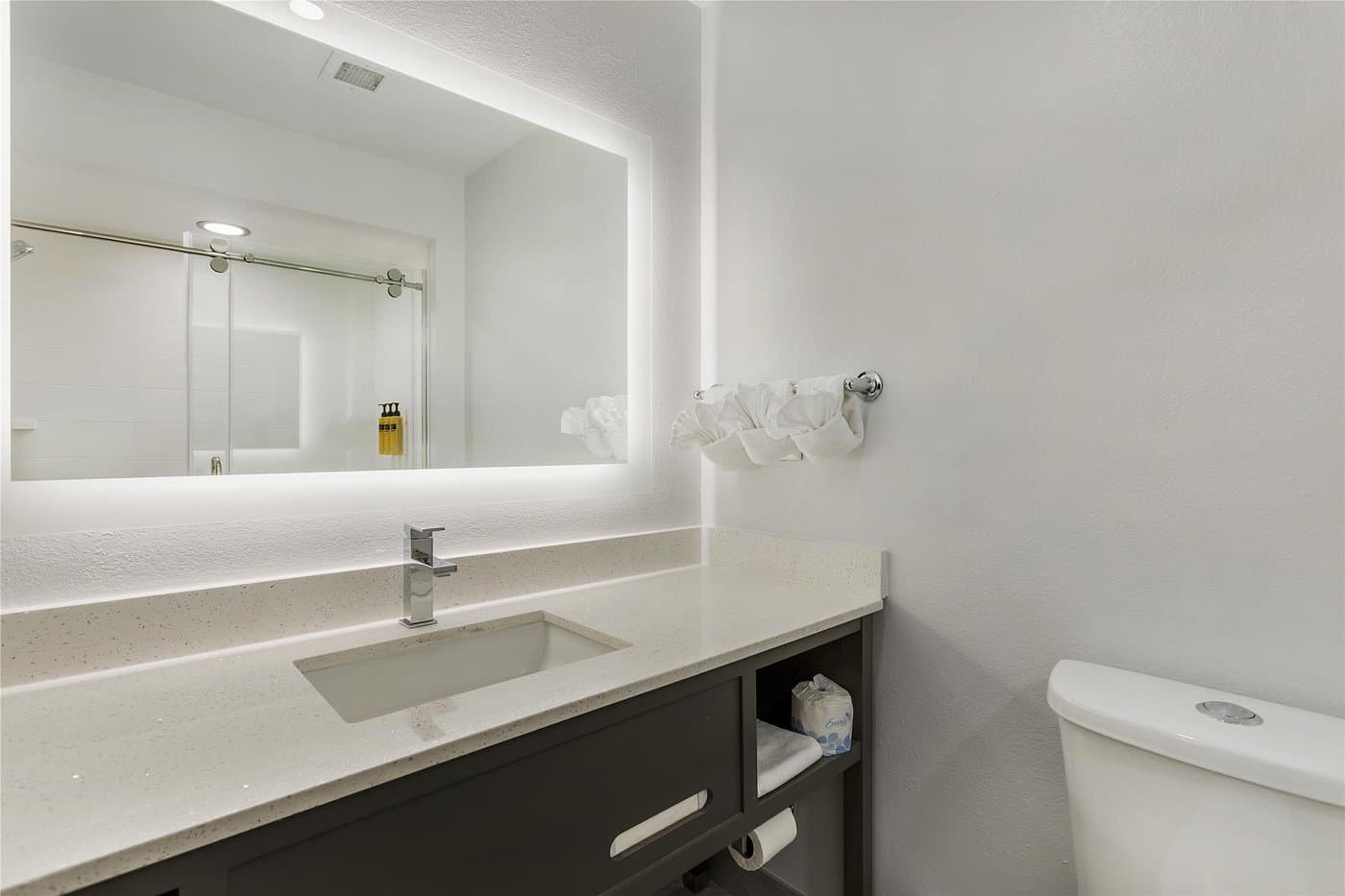 Renovated guest room interior
